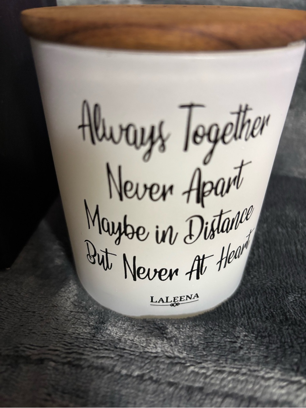 NWT Laleena White Sentimental “Always Together” Jar Candle 14oz- Ocean Breeze